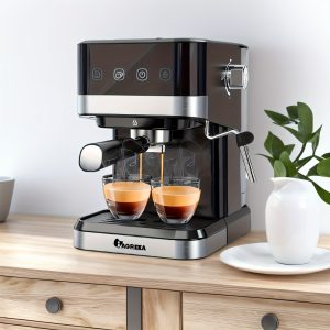 IAGREEA Digital Espresso Machine with Milk Frothing, Espresso, Latte & Cappuccino Maker for Home & Office