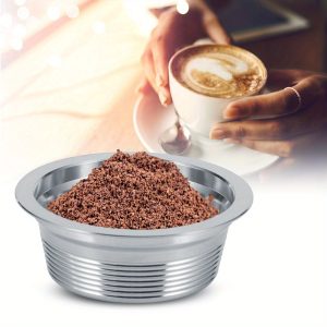 Stainless Steel Refillable Coffee Capsules Reusable Espresso Capsule Cup Filter Set With Lids Spoon And Brush For LAVAZZA A MODO MIO Coffee Machine