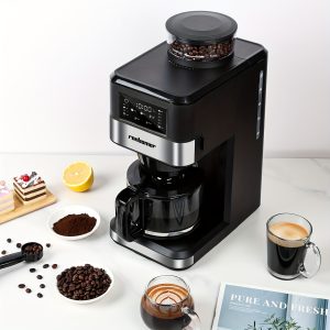 Coffee Maker With Grinder, 10 Cup Coffee Machine, Programmable Grind & Brew, Keep Warm Plate Coffee Machine And Burr Grinder Combo, 51 Oz